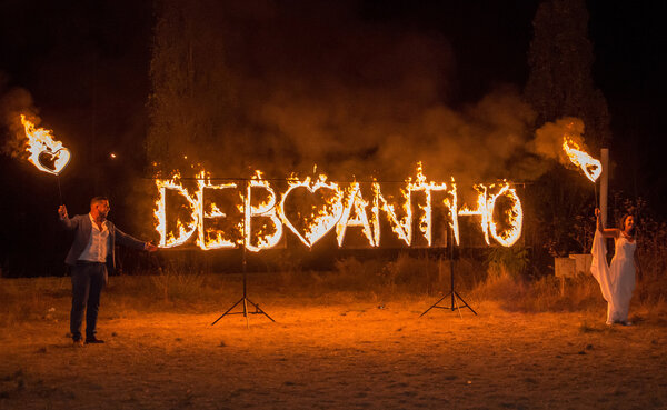 DebAnt wedding fire show